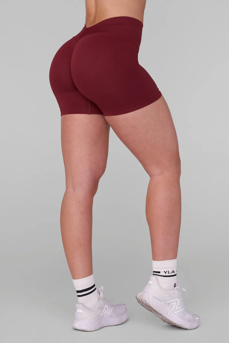 YoungLA Lift Seamless Shorts Burgundy