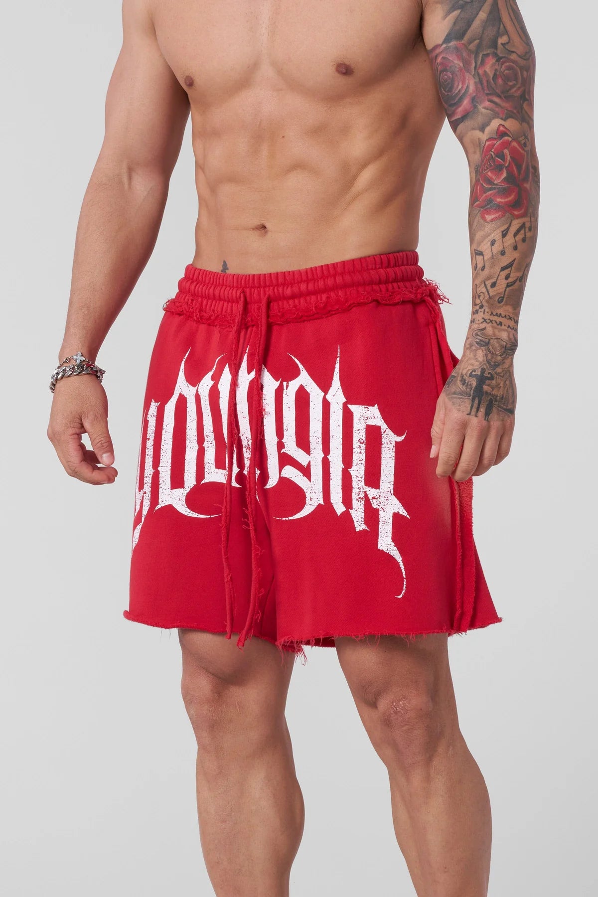 YoungLA Deconstructed Terry Shorts Rojo