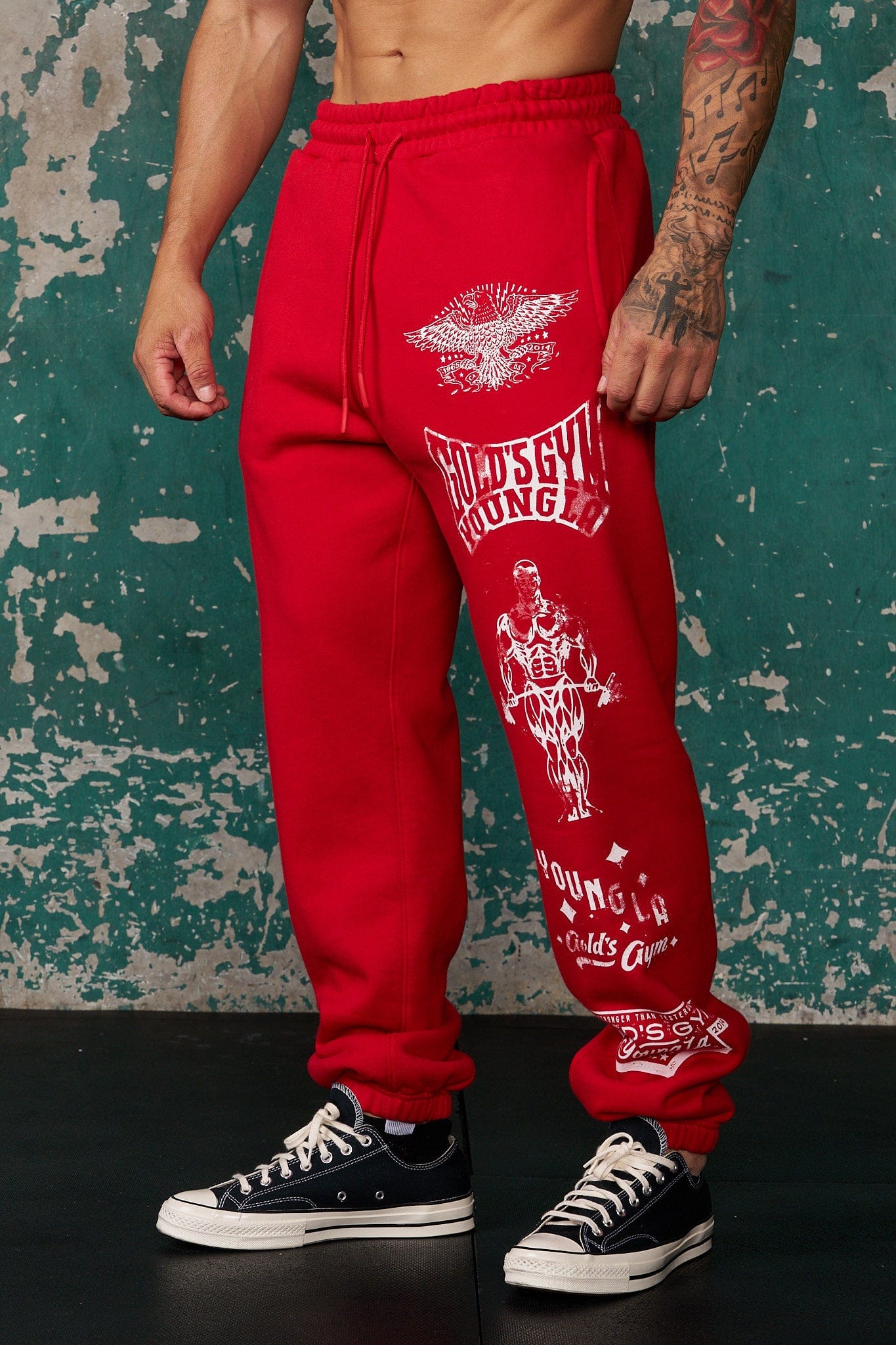 YoungLA Joggers Gold´s Gym Inmortal Rojo