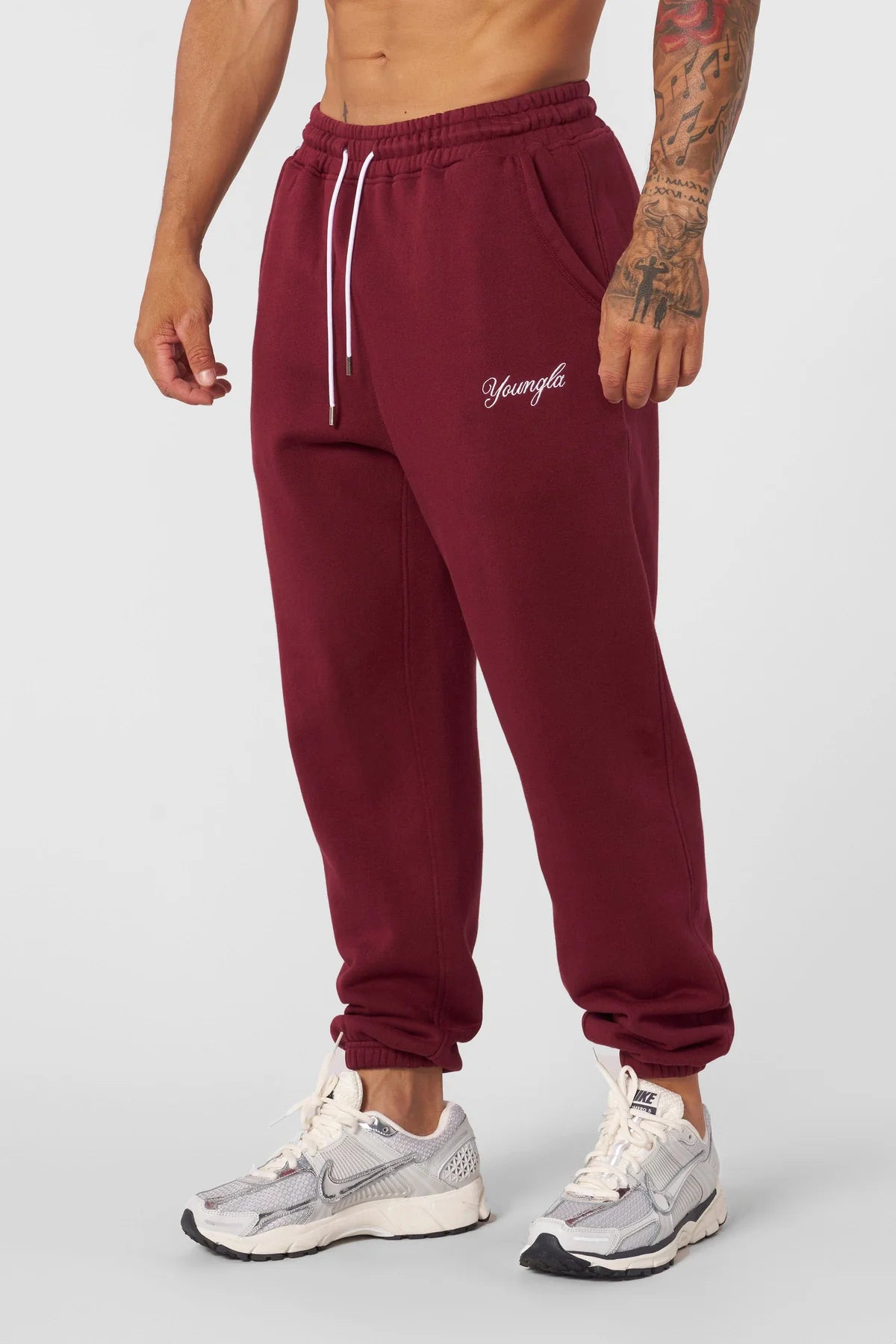 YoungLA For Him Joggers Burgundy
