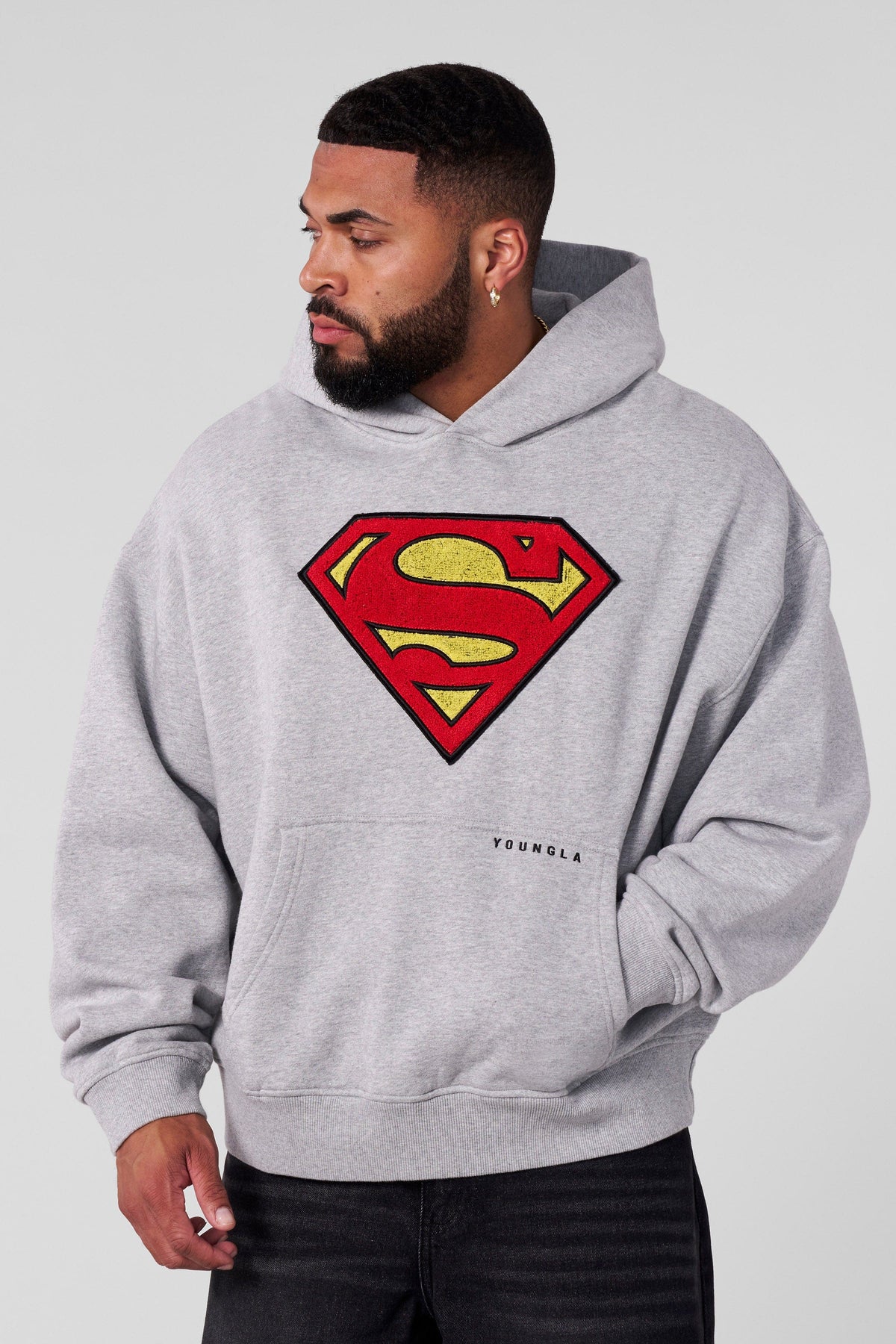 YoungLA Superman Legacy Hoodies Gray