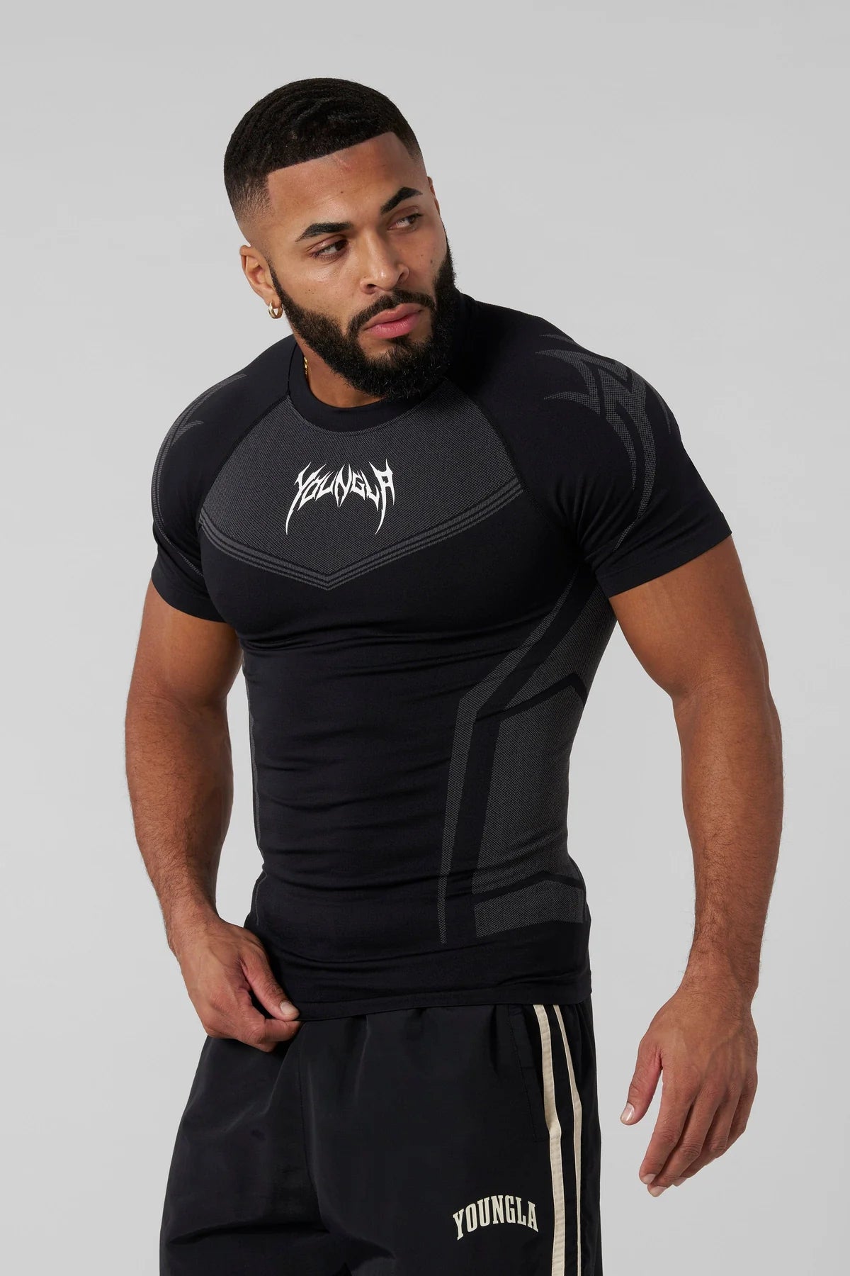 Warrior Compression Tees negro Youngla