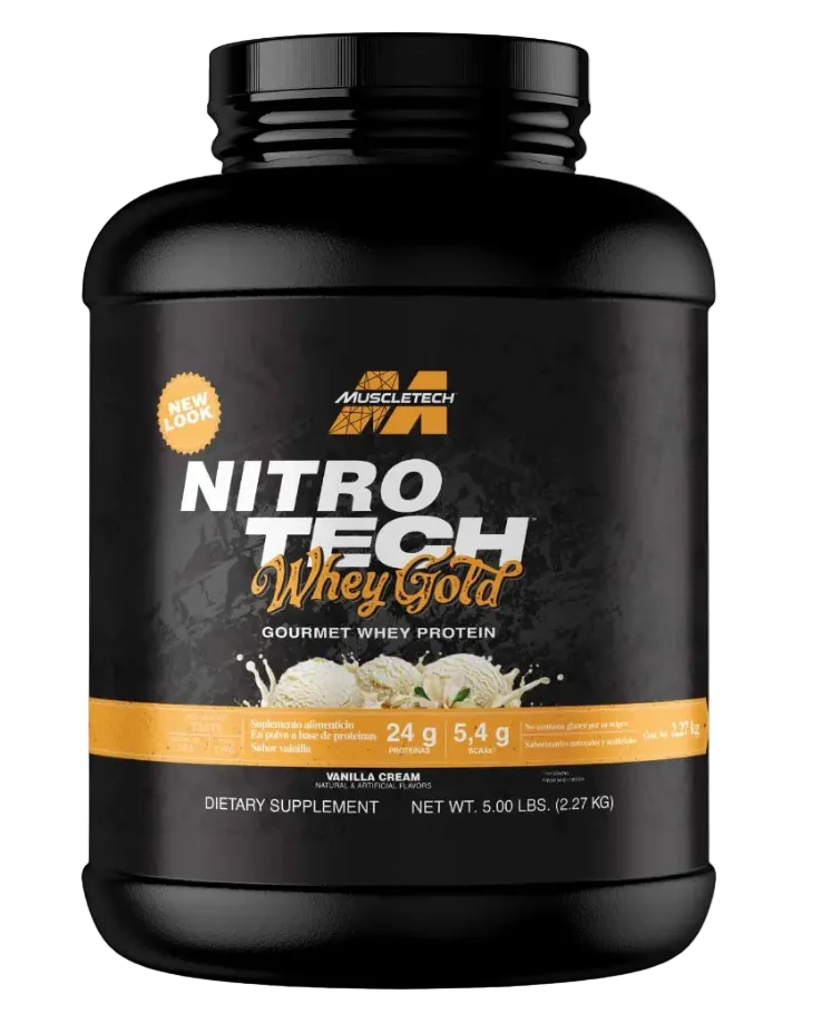 Muscletech Nitro Tech 100% Whey Gold Mezcla de Proteínas vainilla