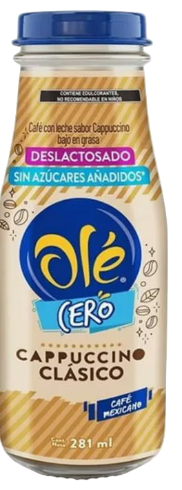 capuchino CERO deslactosado 79kcal