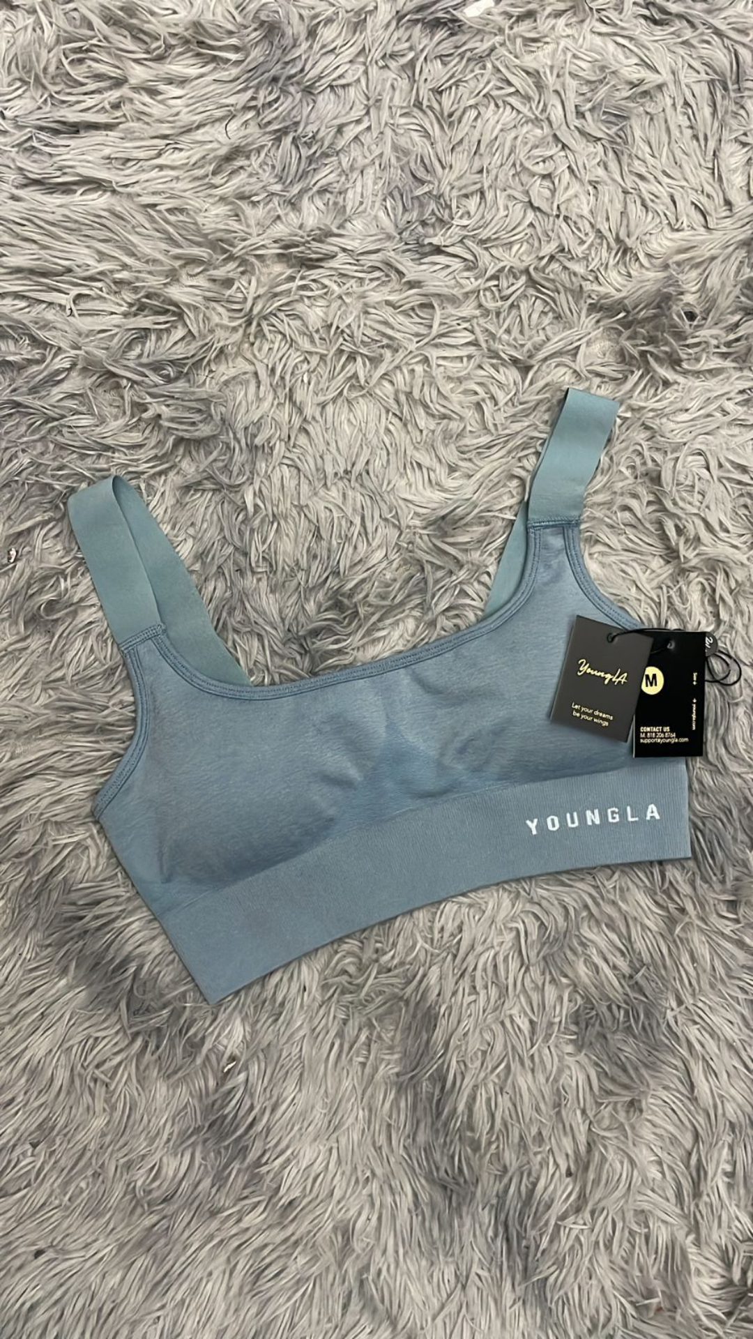 YoungLA Top Deportivo Azul