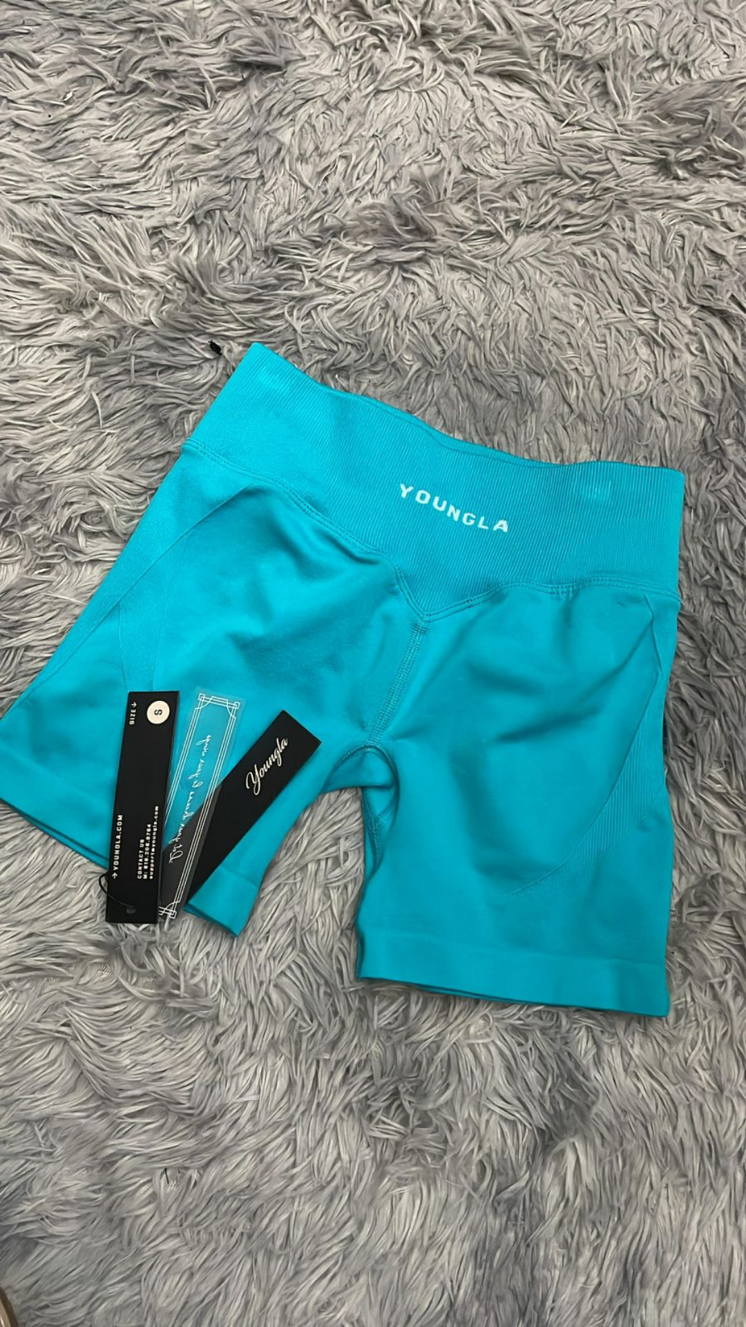 YoungLA Short de Compresion Azul