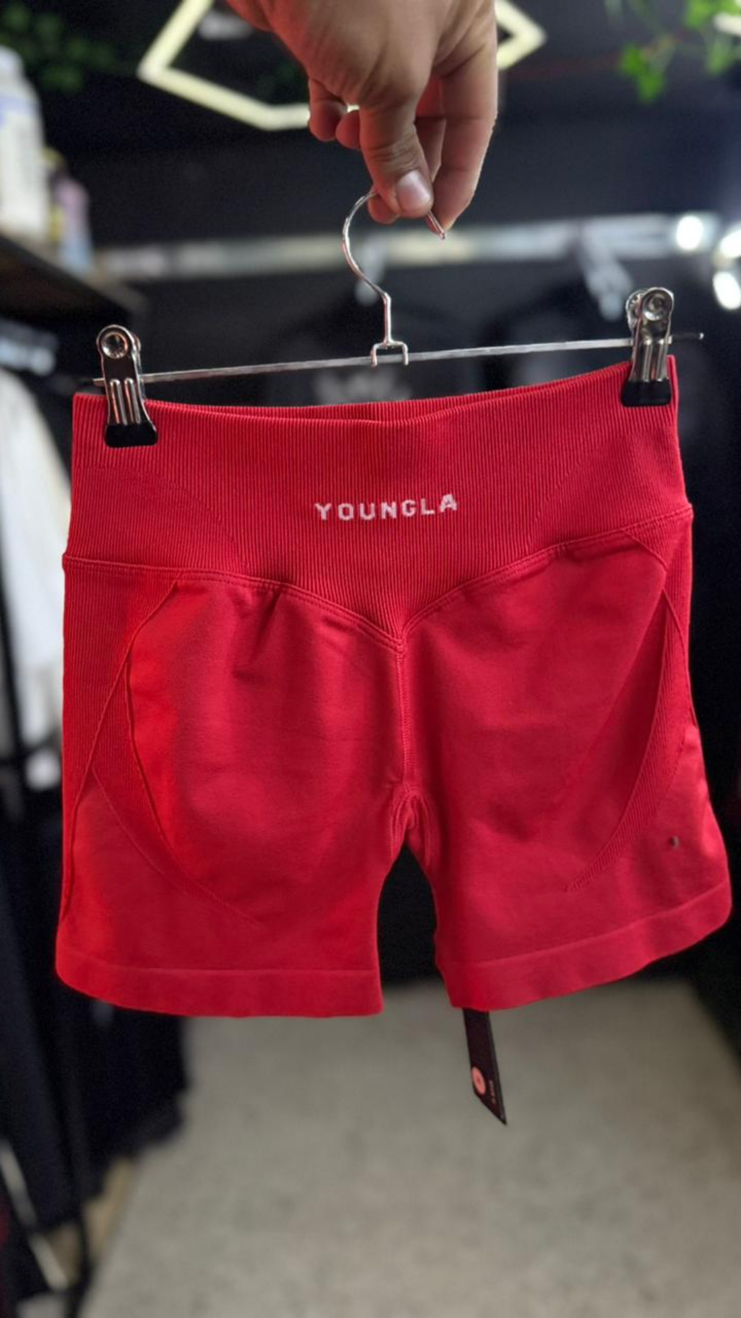 YoungLA Short medio de Compresion Rojo