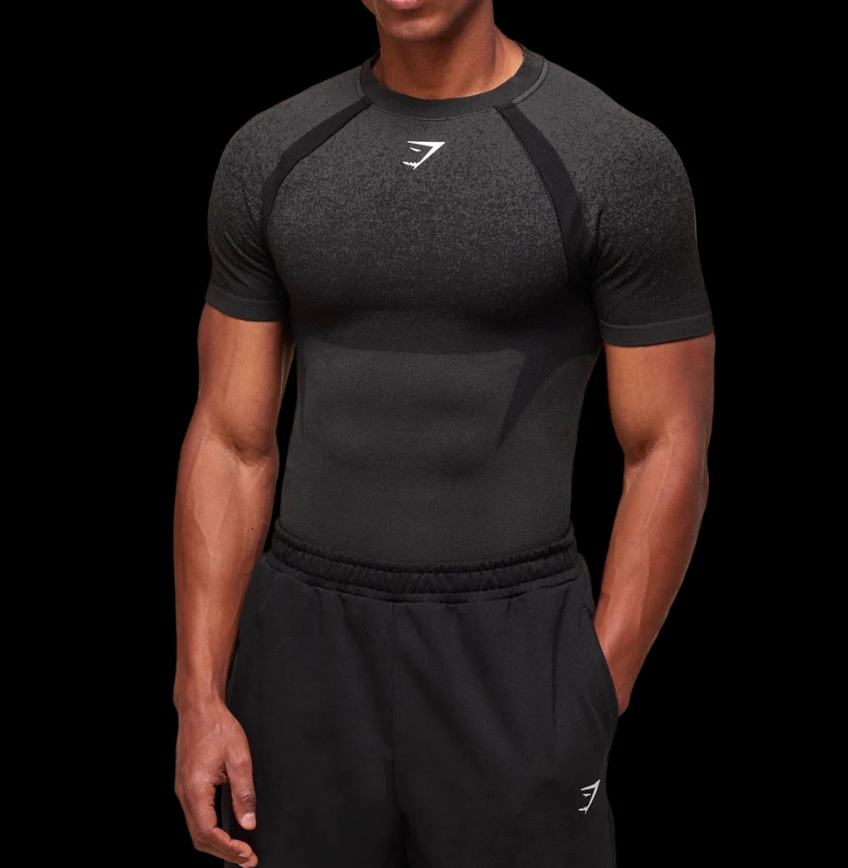 Gymshark Shadow Seamless T Shirt - Black