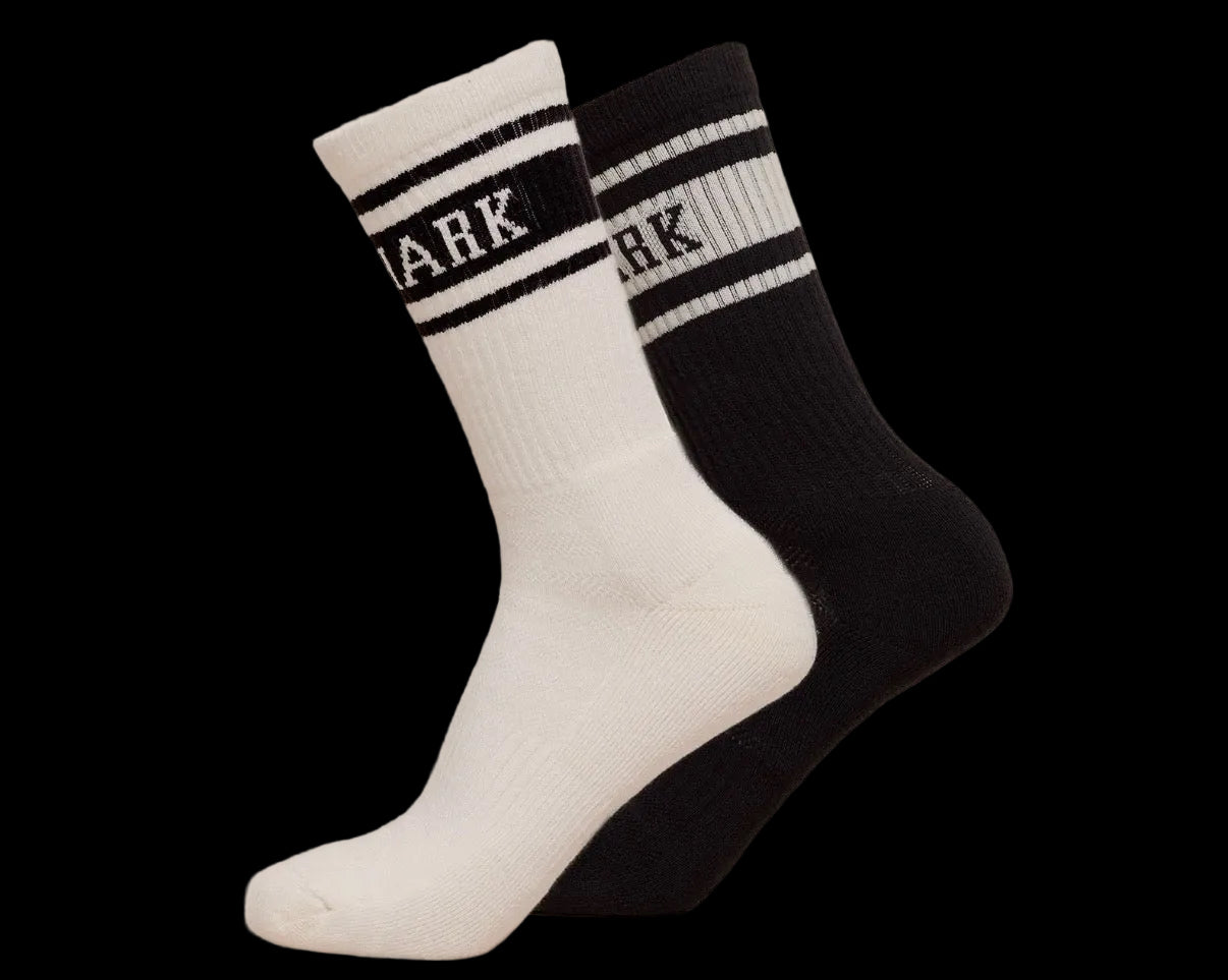 Gymshark Collegiate Crew Sock 2pk - Black