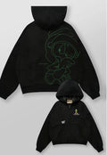 Looney Tunes Plaid Zip-Ups negra