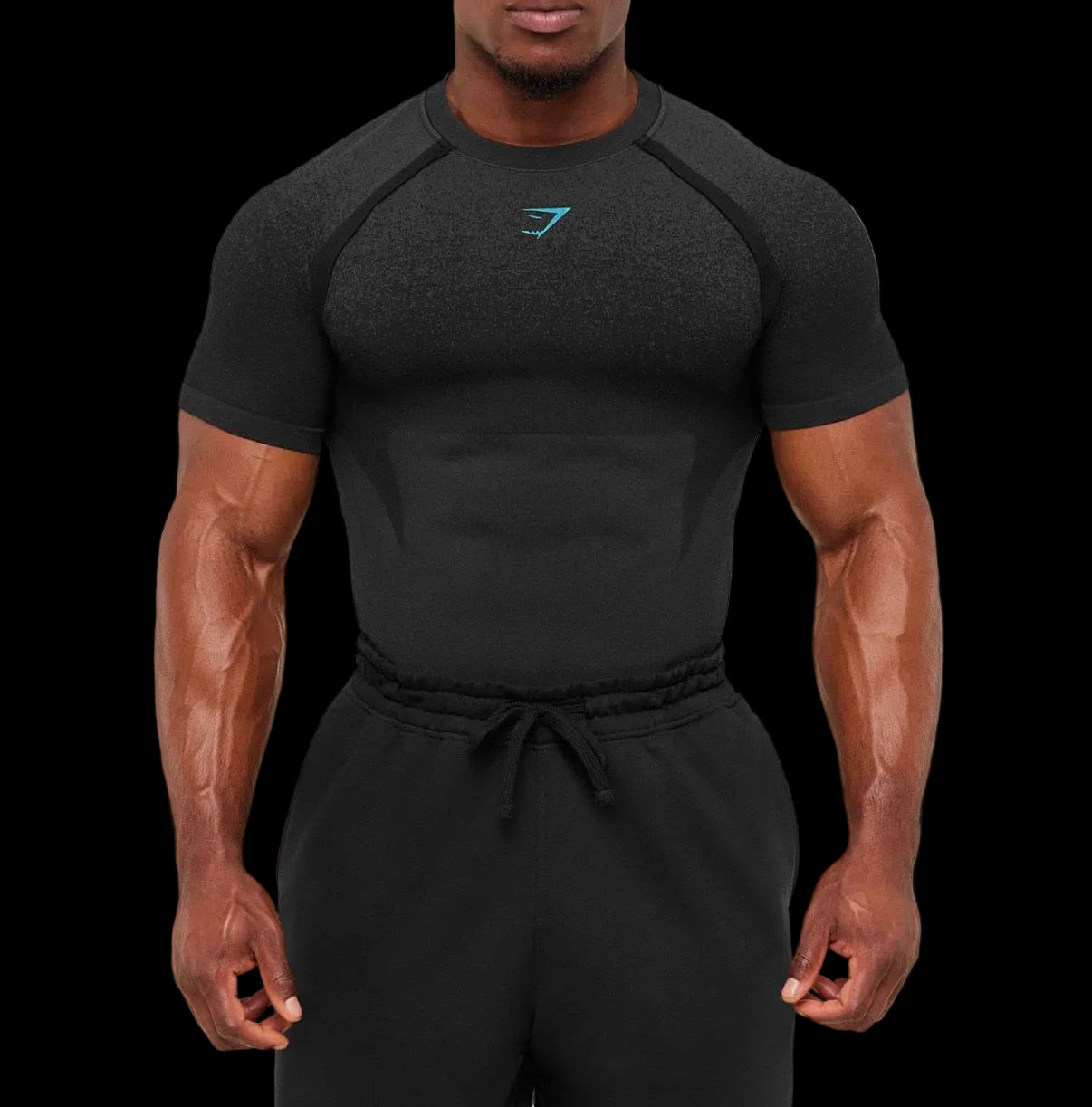 Gymshark Shadow Seamless T Shirt - Black/Brand
Blue