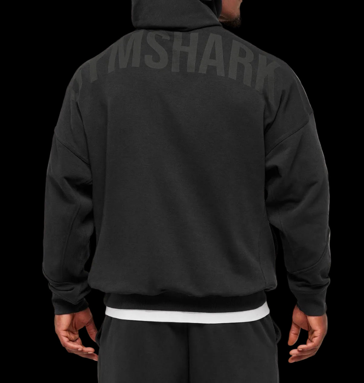Gymshark Power Oversized Hoodie - Black/Asphalt Grey