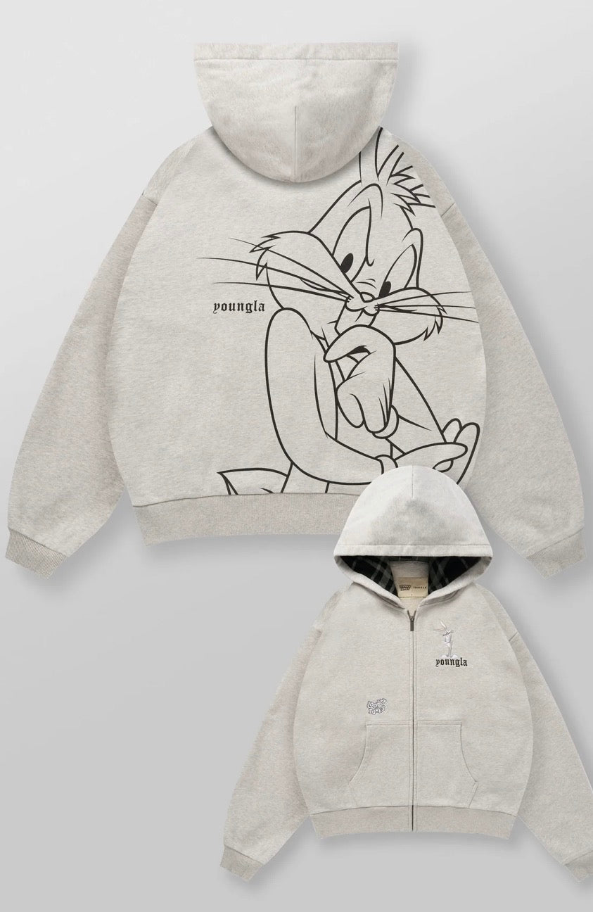 Looney Tunes Plaid Zip-Ups