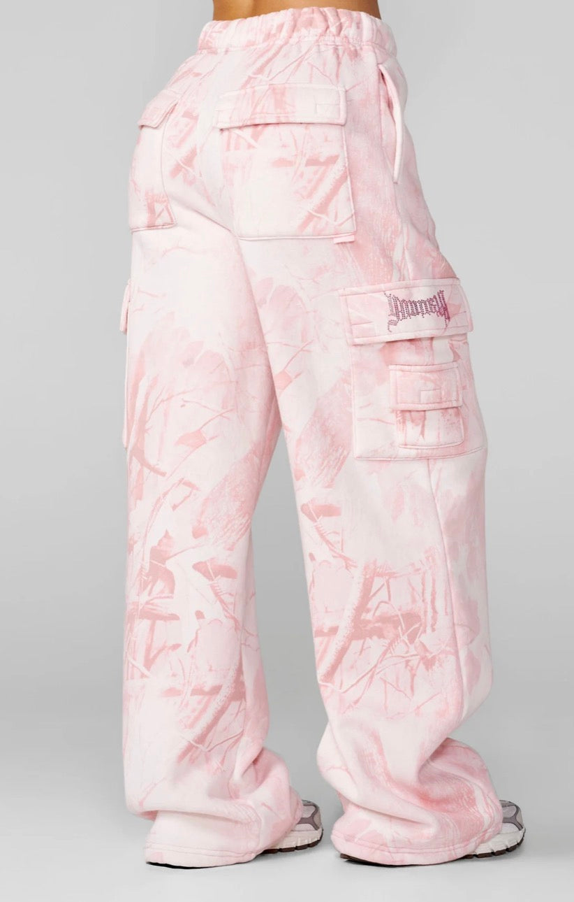Camo Cargo Joggers Rosa
