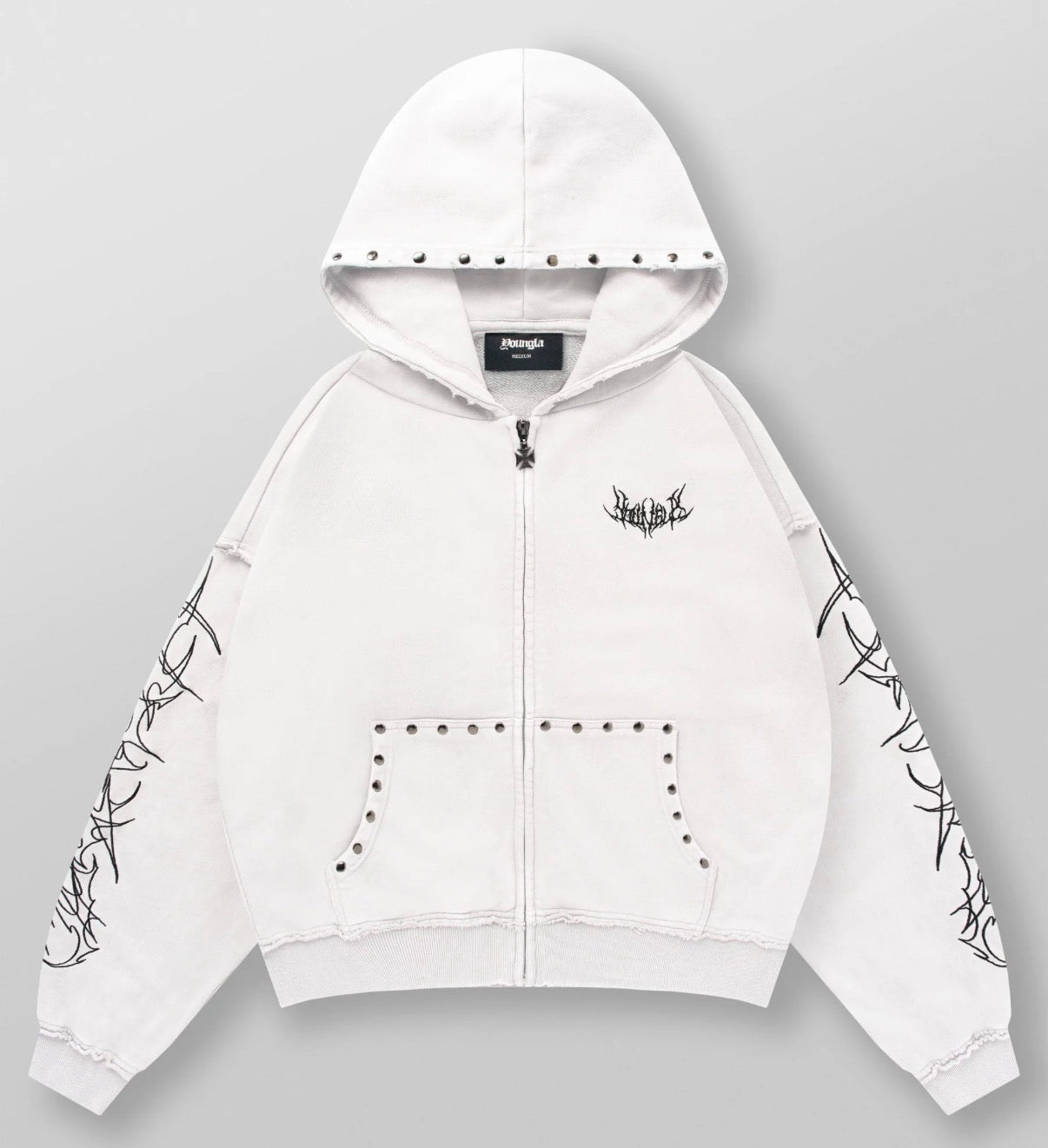 Tribal Stud Zip-Ups blanca
