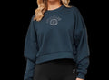 Gymshark Worn Crest Graphic Sweatshirt - GS Stealth Blue