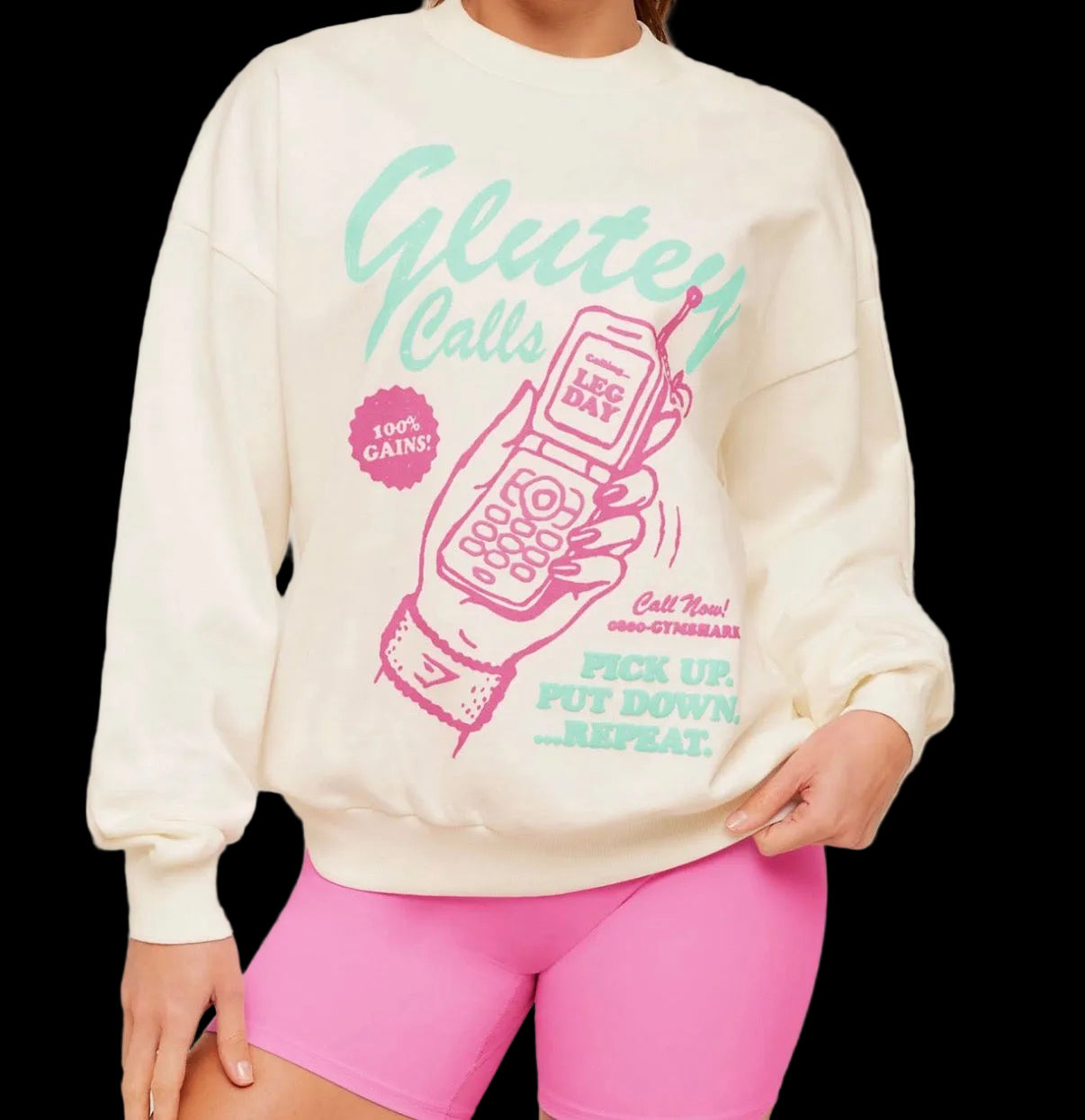 Glutey Calls Graphic Sweatshirt