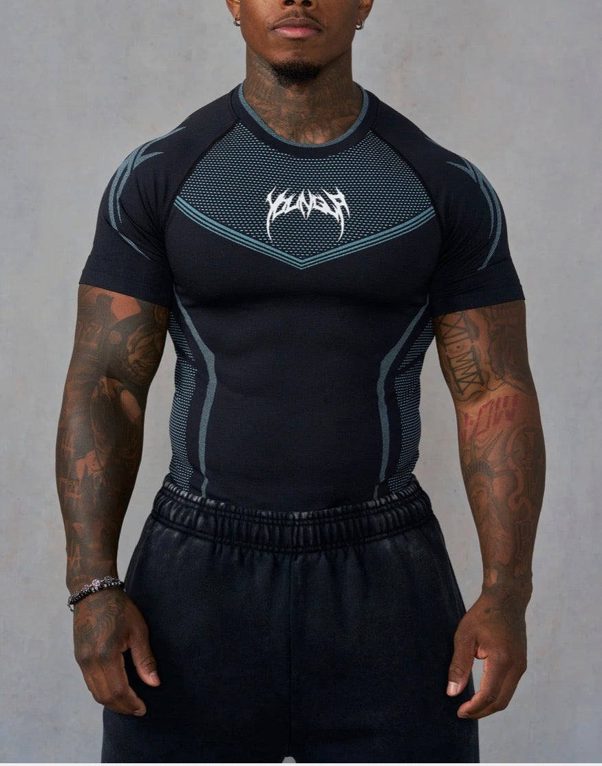 Warrior X Compression Tees Youngla black blue