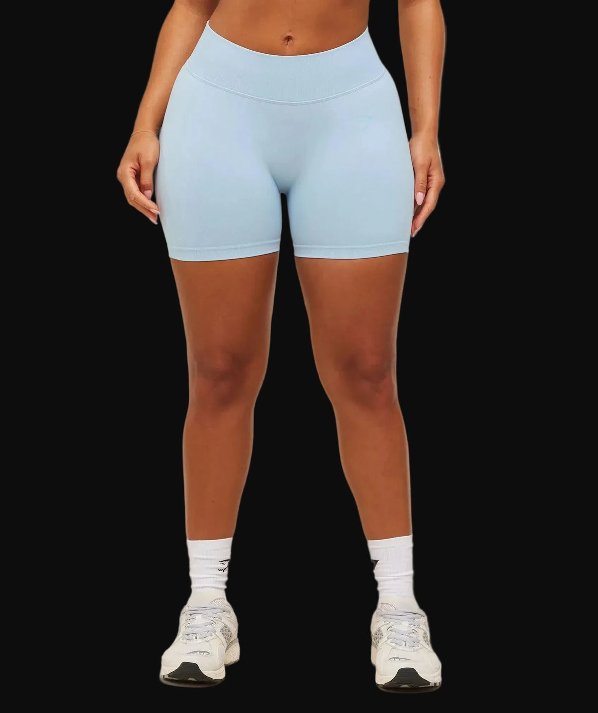 Gymshark Lift Seamless 2.0 Mid-Rise Shorts Blue