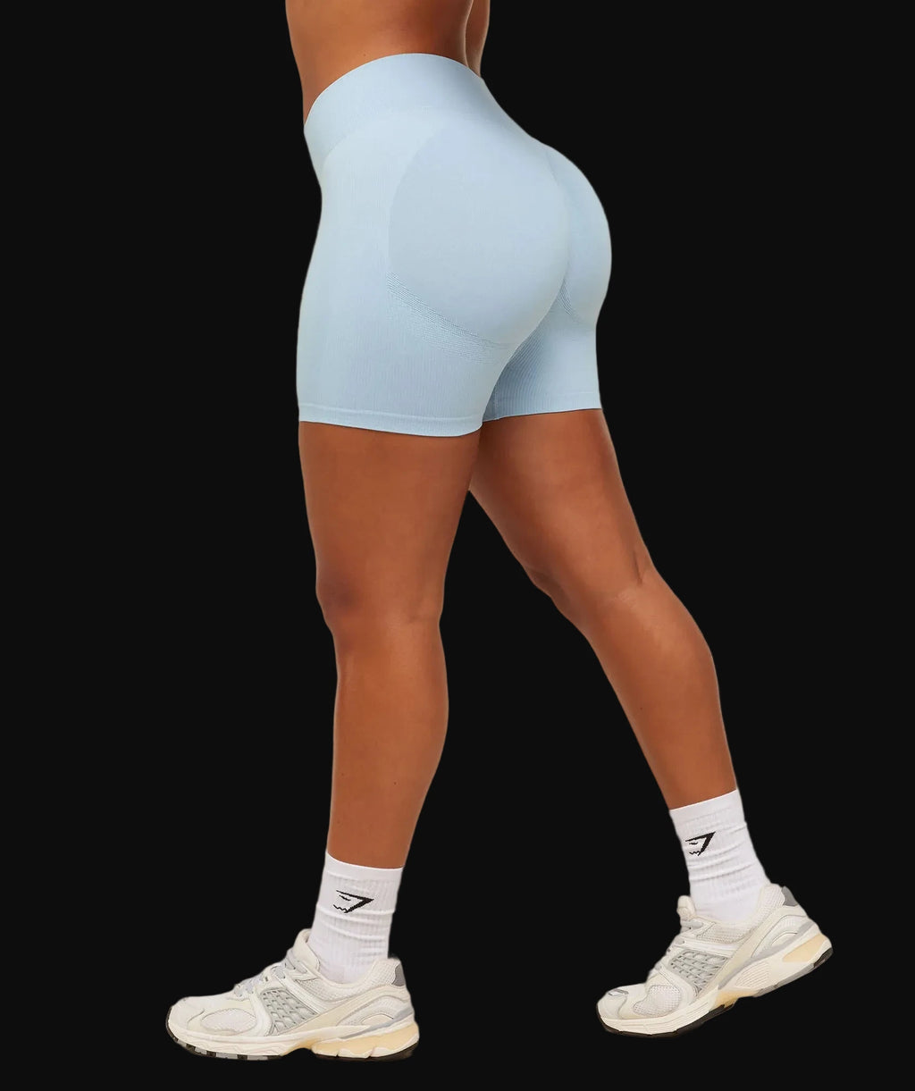 Gymshark Lift Seamless 2.0 Mid-Rise Shorts Blue