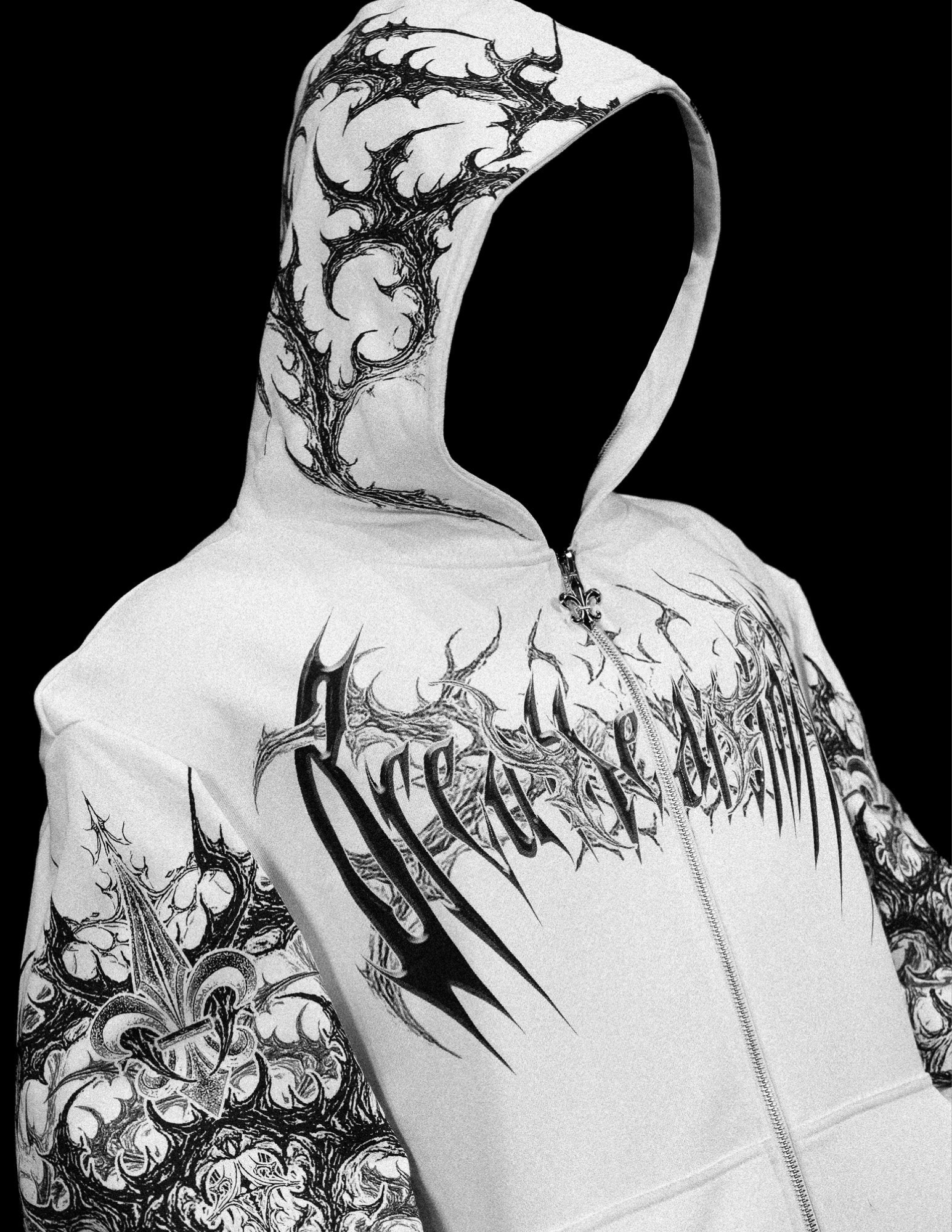 Breathedivinity Hoodie White Chrome