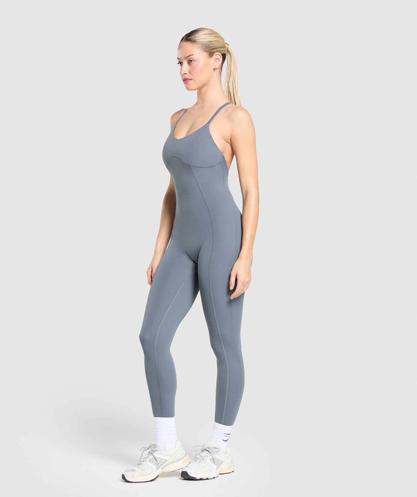 GymShark Strappy All in One Iron Blue