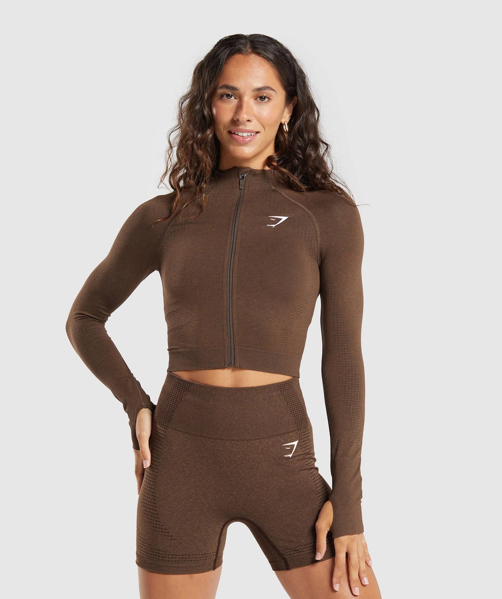 GymShark Vital Seamless Midi Zip Pullover