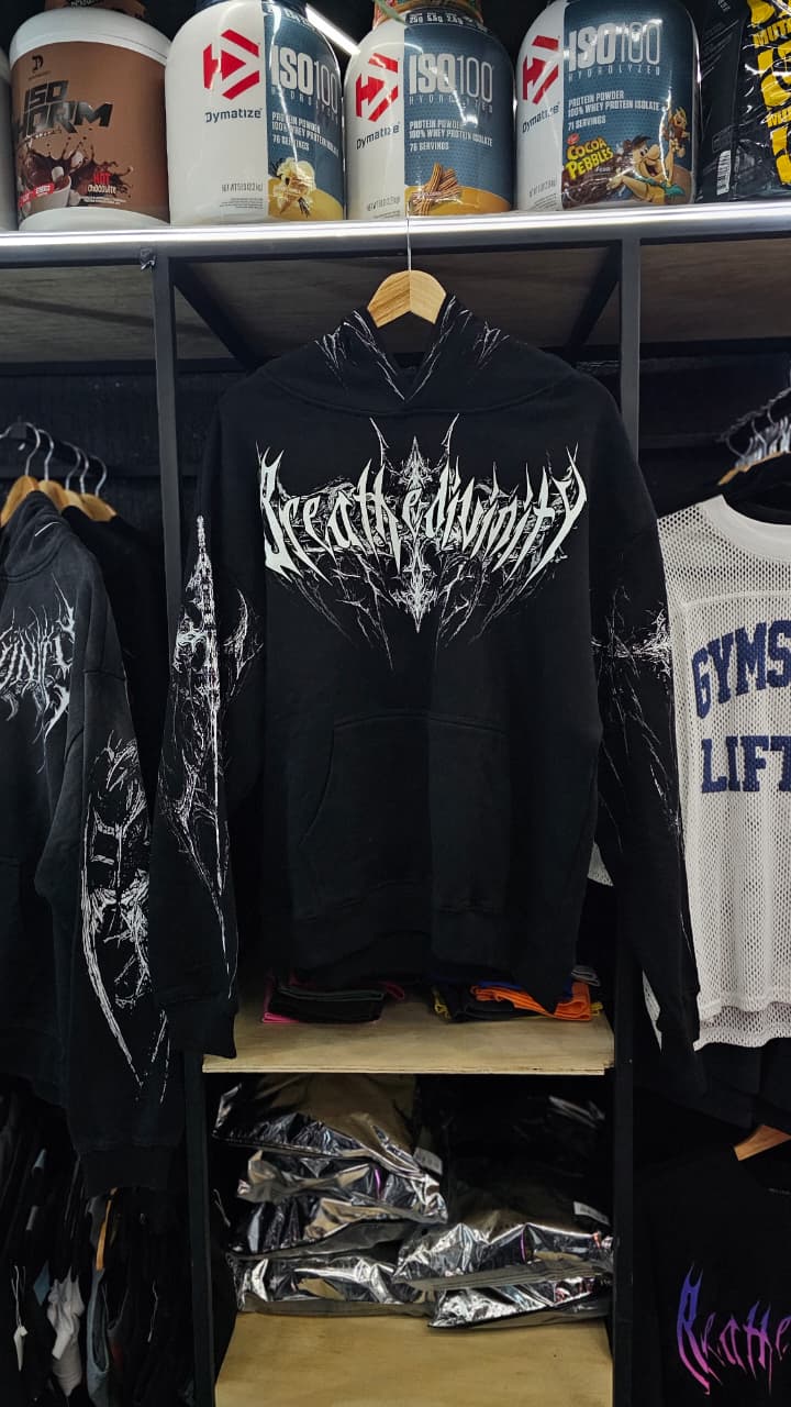 Breathedivinity Hoodie Skull Black Doble