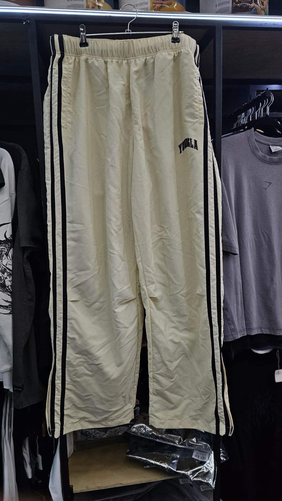 YoungLA Flagship Track Pants Beige Cream