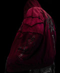 ruined oversized zip-up hoodie viola