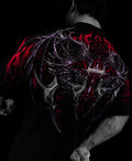 shadow monarch oversized t-shirt rojo morado