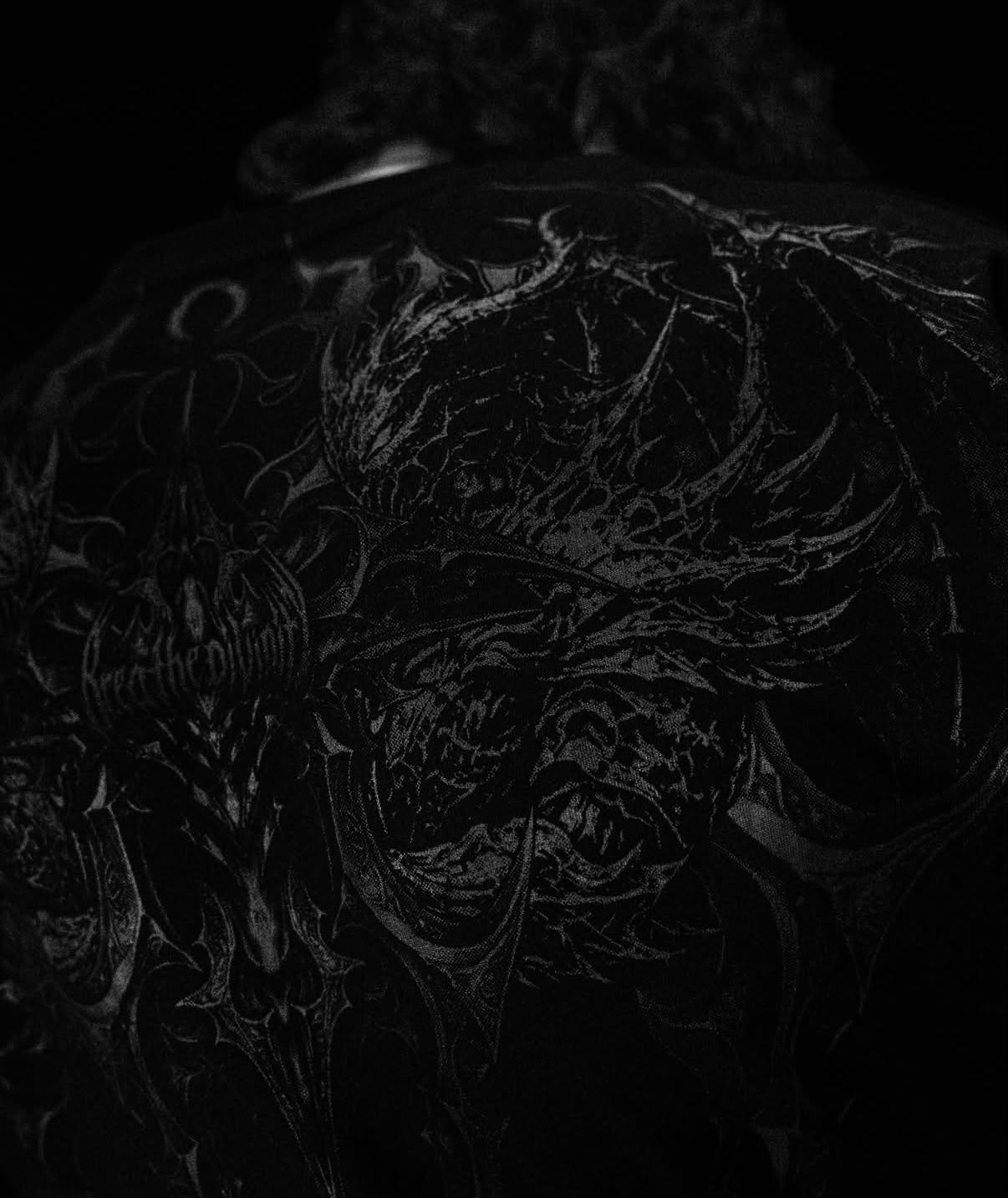 shadow monarch oversized t-shirt negro