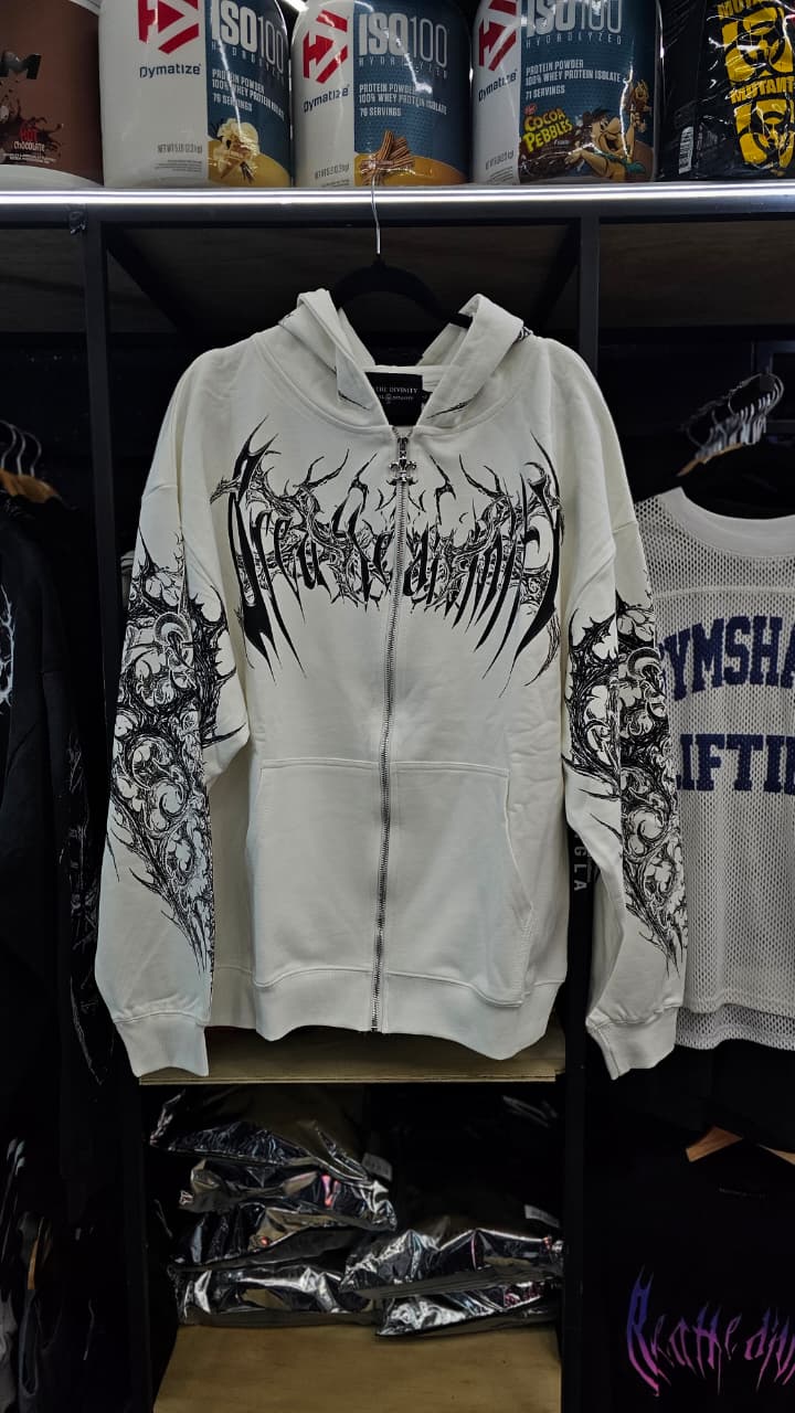 Breathedivinity Hoodie White Chrome