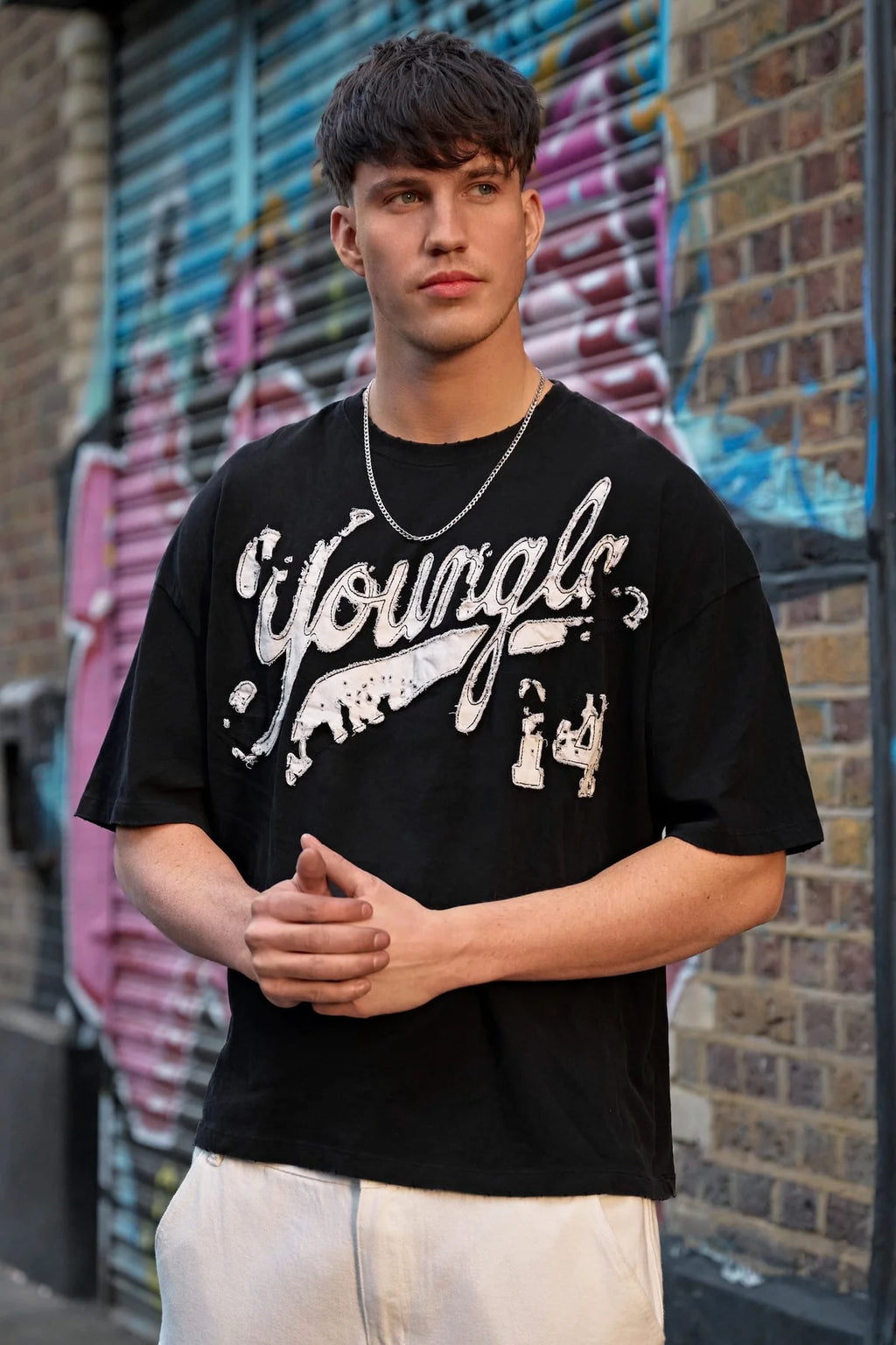 YoungLA Distressed Script Tees