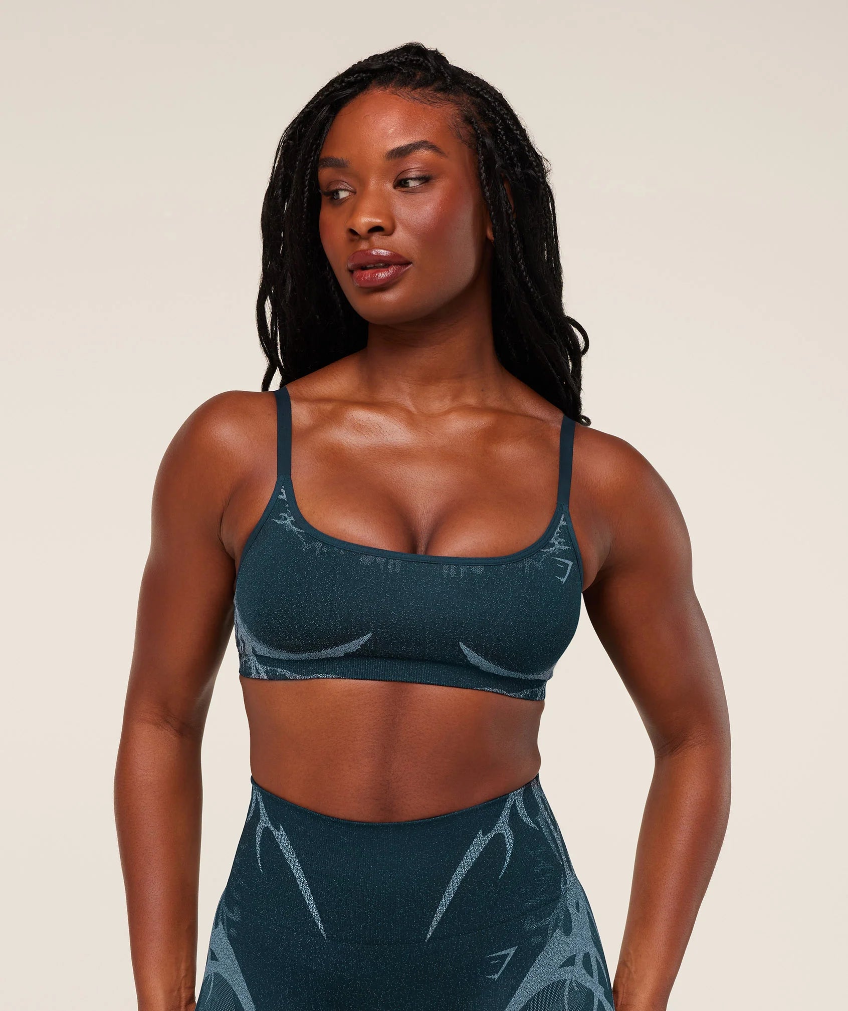 GymShark Storm Seamless Sports Bra Deep Petrol