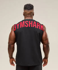 GymShark Power Cut off Negro/Rojo