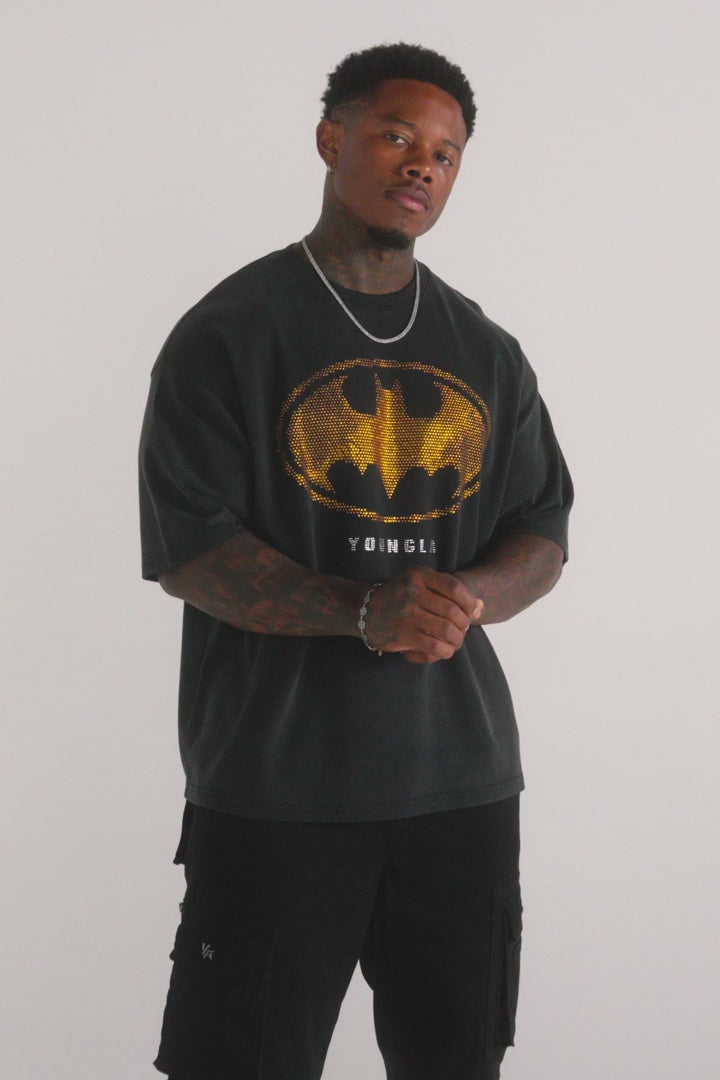 YoungLA Batman Rhinestone Tees
