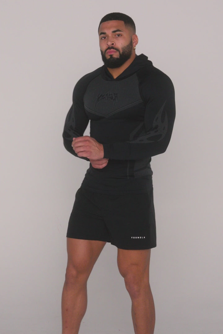 YoungLA Warrior Compression Hoodies Gray