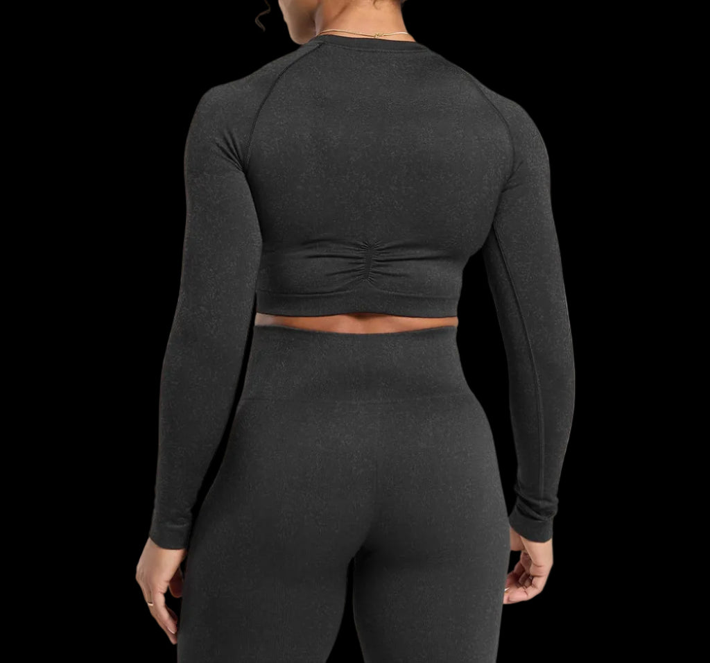 Gymshark Adapt Fleck Seamless Long Sleeve Black
