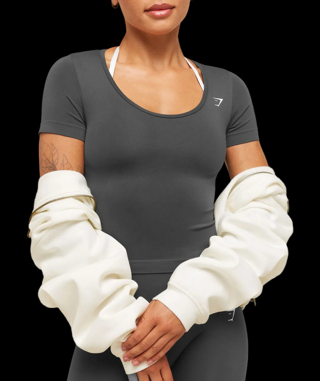 Gymshark Everyday Seamless Tight Fit Crew Neck Tee Grey