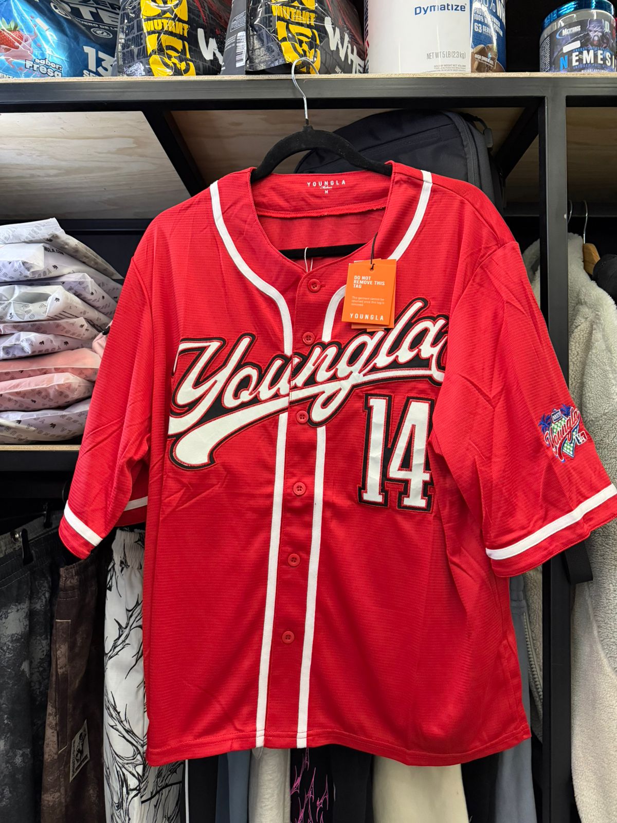 YoungLA Grand Slam Baseball Jersey Rojo