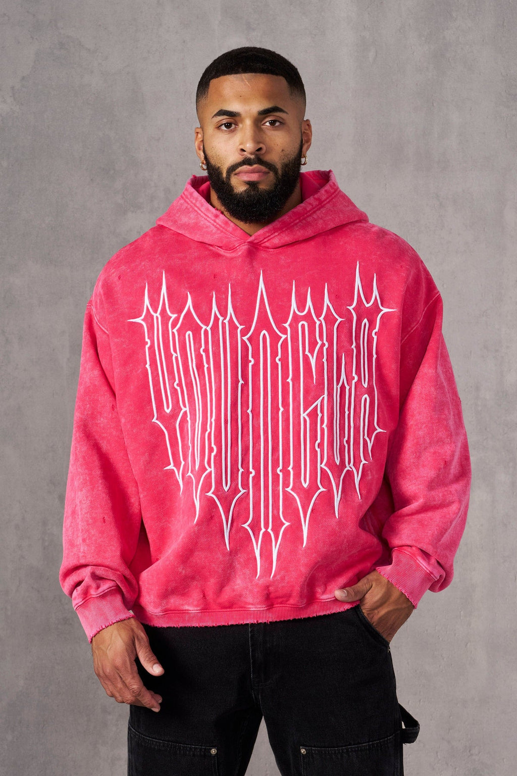 YoungLA Revenge Hoodies Pink Wash