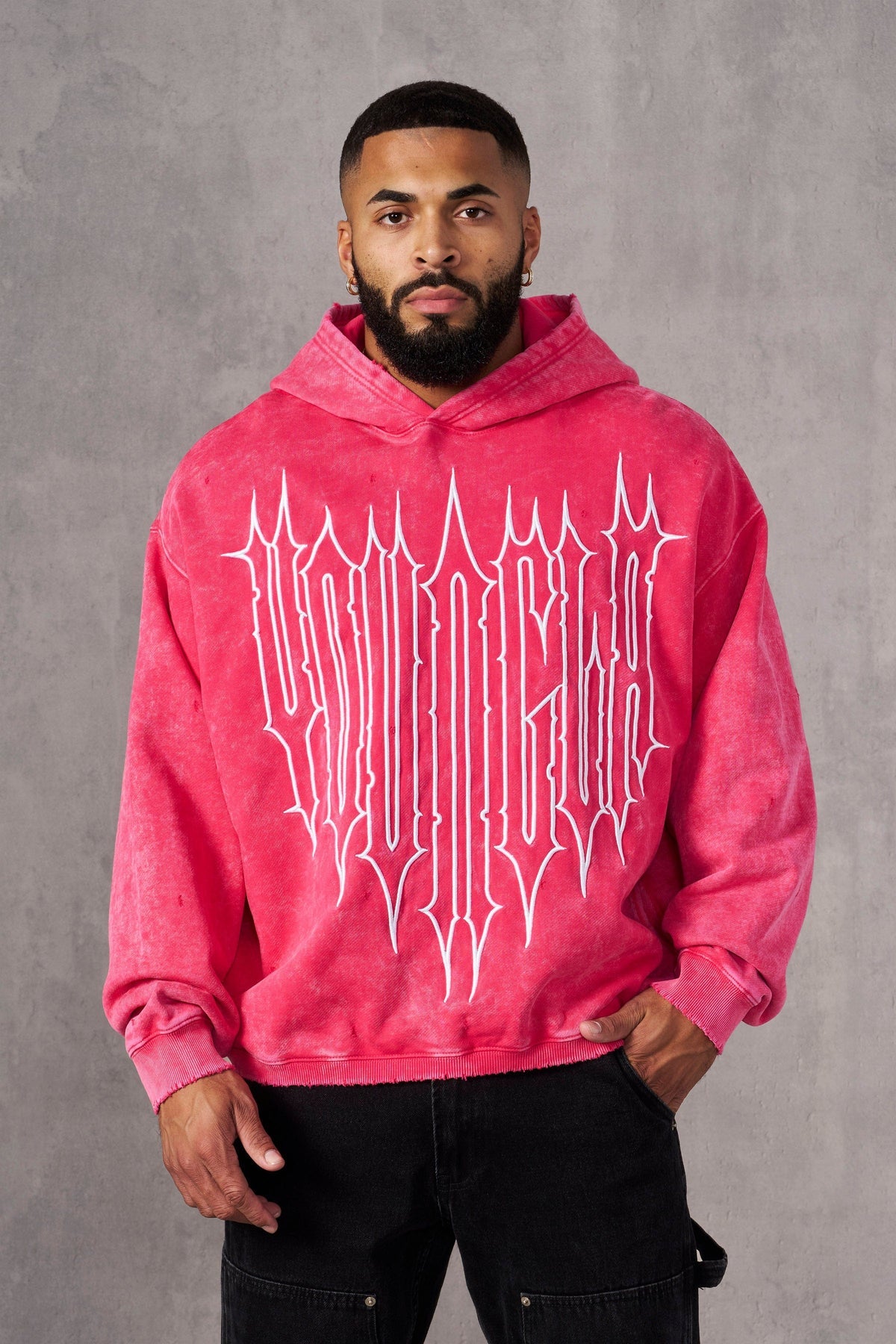 YoungLA Revenge Hoodies Pink Wash