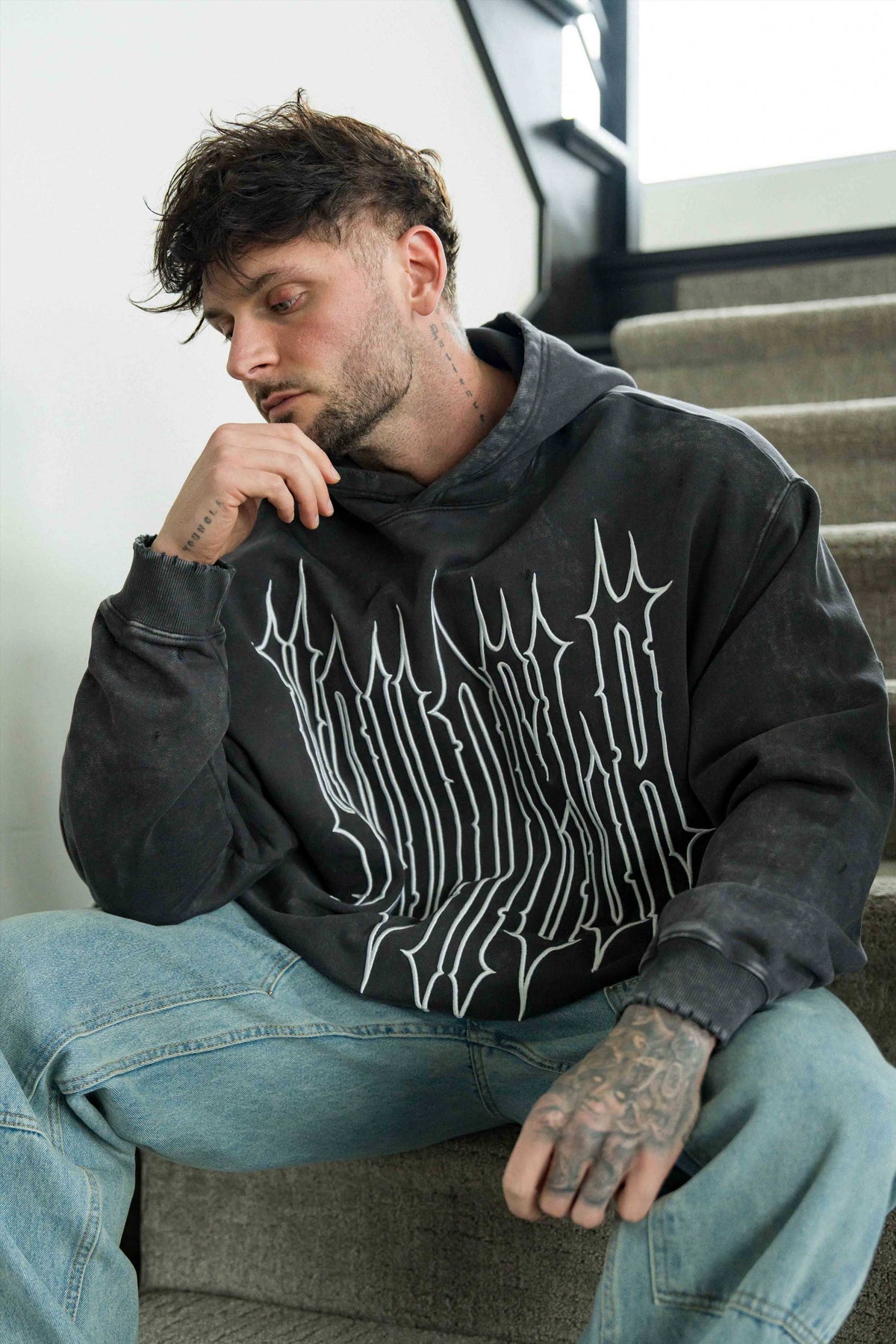 YoungLA Revenge Hoodies Black Wash