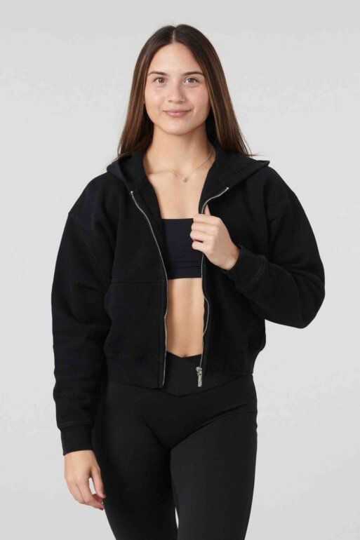 YoungLA Crop Zip Hoodie