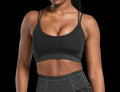 Gymshark Apex Seamless Strappy Sports Bra Worn Black