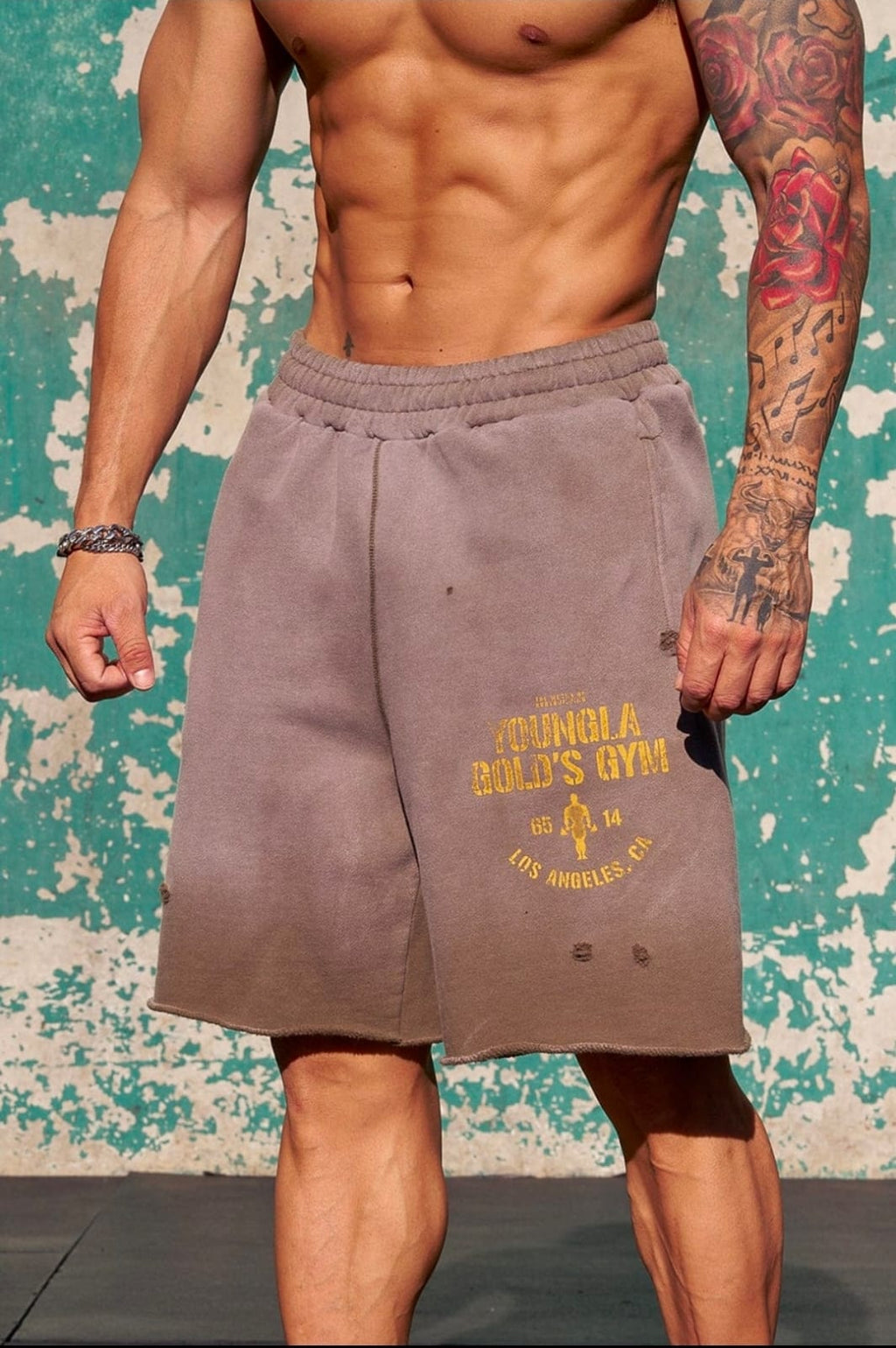 YoungLA Gold's Iron Legacy Shorts
