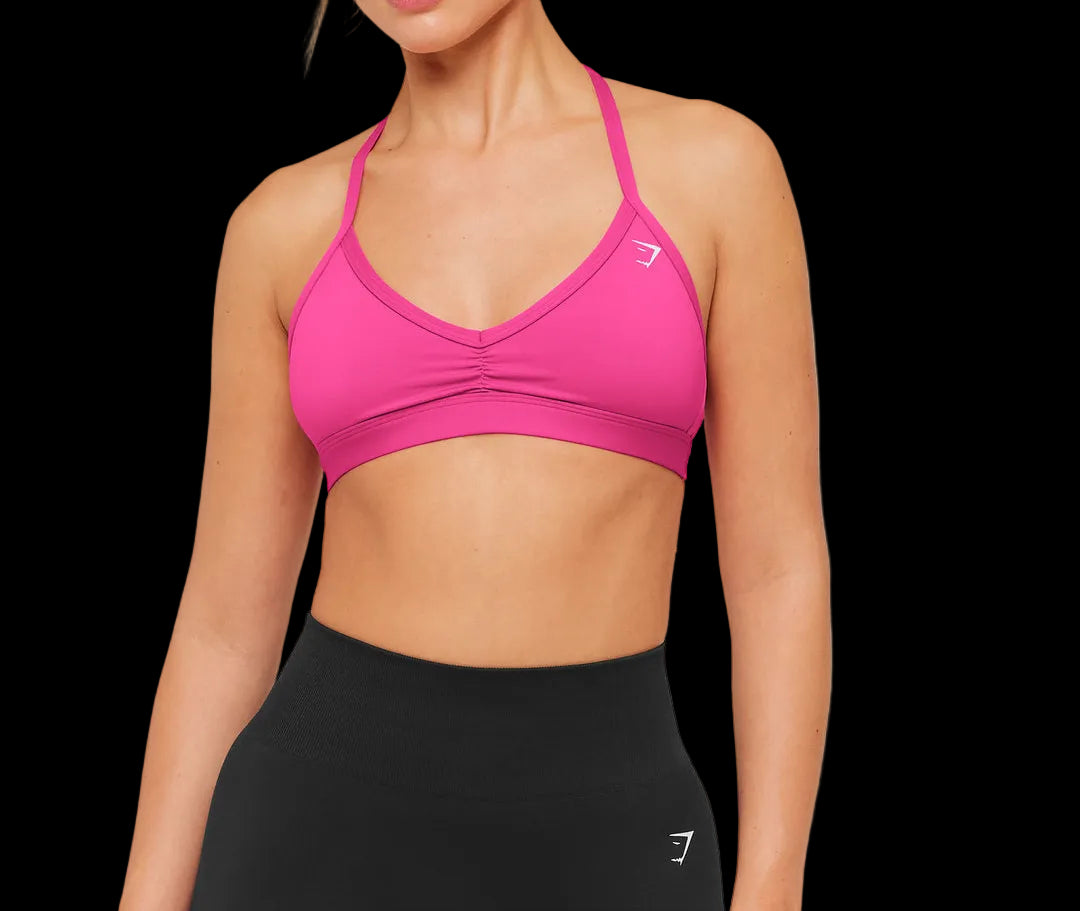 Gymshark Minimal Halterneck Sports Bra Pink
