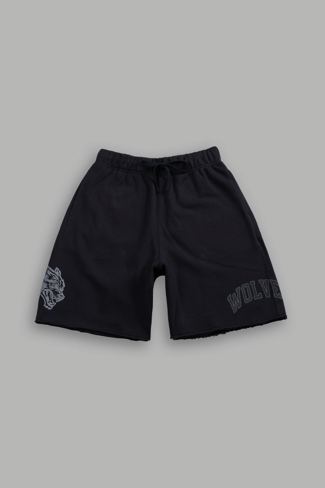 DarcSports Loyalty Frvr Raw Hem Oversized PostLounge Sweat Shorts in Black