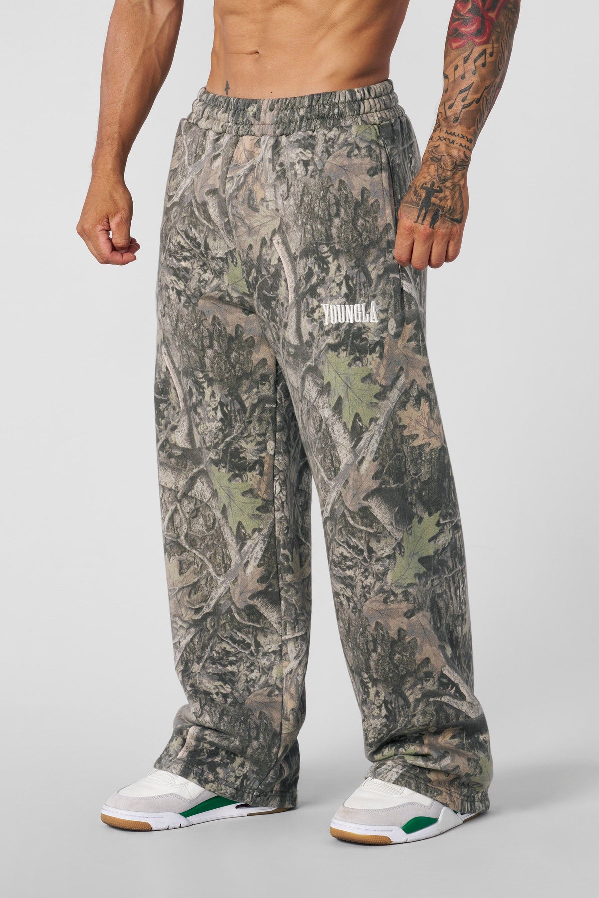 YoungLA Heritage Camo Cargo Sweats Desert Tan Tree Camo
